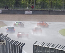 Redgate corner in Race 3, Britcar, Donington GP, 10/12 May 2014