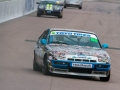 On the Rockingham banking, into thr first turn. Photo © Dave Maries.